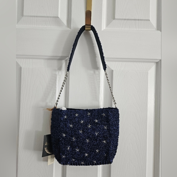 NWT Made In India 'Go Team' Beaded Bag/Purse - Picture 4 of 7